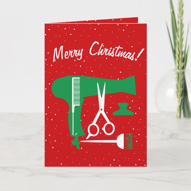 Tarjeta Festiva Herramientas de estilos de pelo (Anverso)