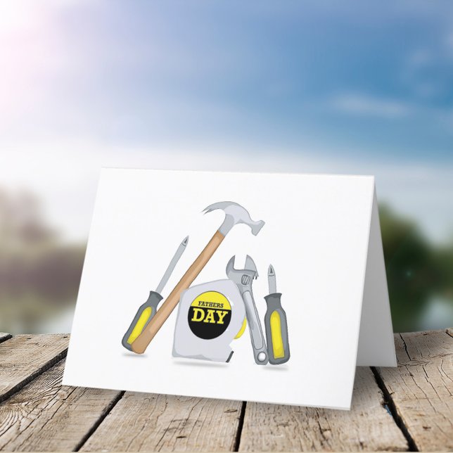 Tarjeta Festiva Herramientas simples y modernas del día del padre (Subido por el creador)