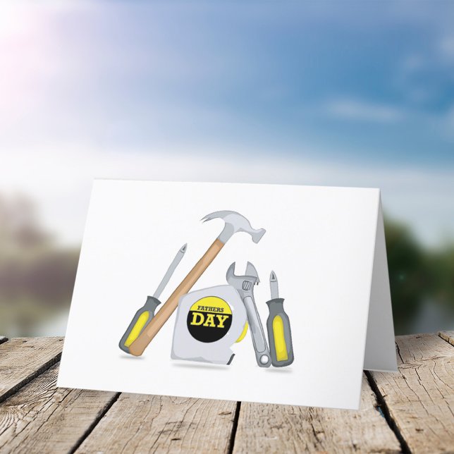Tarjeta Festiva Herramientas simples y modernas del día del padre (Subido por el creador)