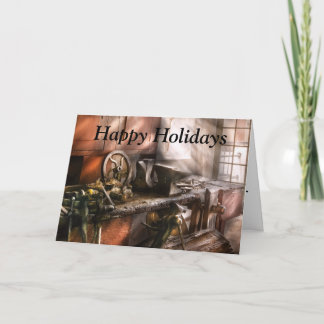 Tarjeta Festiva Herrero - en el taller de mi abuelo - Curren