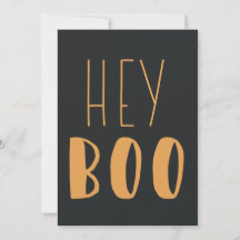 "Hey Boo" Halloween Typografía Personalizado moder