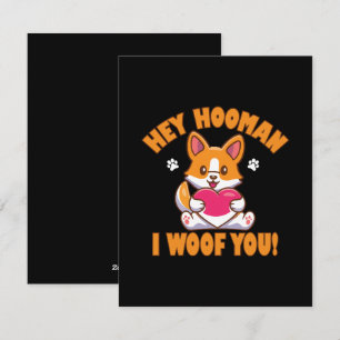 Tarjeta Festiva Hey humano te quiero mucho