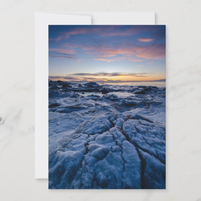 Tarjeta Festiva Hielo agrietado (Anverso)