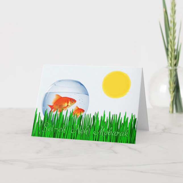 Tarjeta Festiva Hierba alta del equinoccio de primavera de Sun de (Anverso)