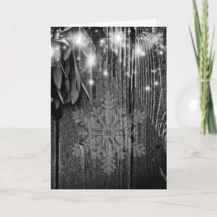 Tarjeta Festiva Hierba botánica de Boho hojas rústico Madera de Ba