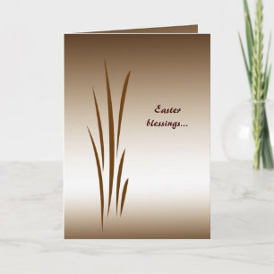 Tarjeta Festiva Hierba de bronce Pascua