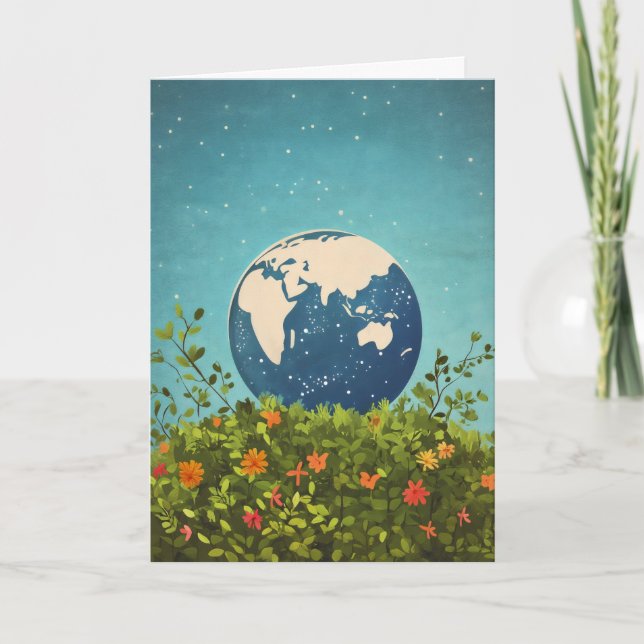 Tarjeta Festiva Hierba de la Tierra (Anverso)