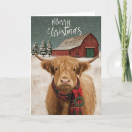 Tarjeta Festiva Highland Holiday