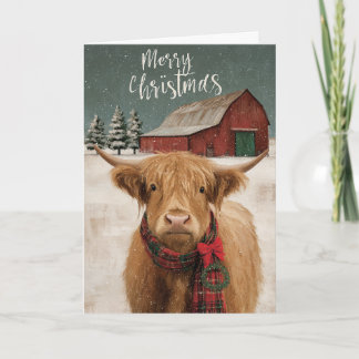 Tarjeta Festiva Highland Holiday