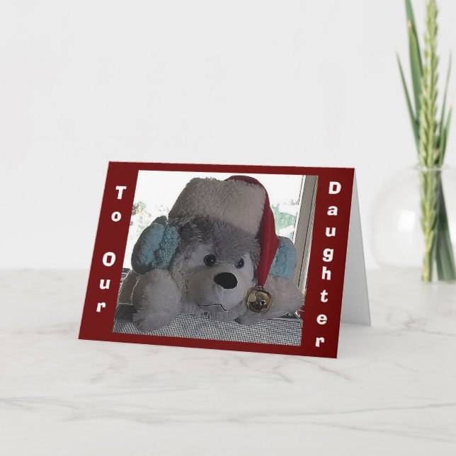 TARJETA FESTIVA ***HIJA*** FELIZ PUP DICE NAVIDADES ESPECIALES (Anverso)