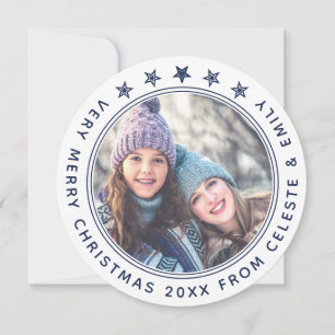 Tarjeta Festiva Hija madre educada Navidades blancos personalizado