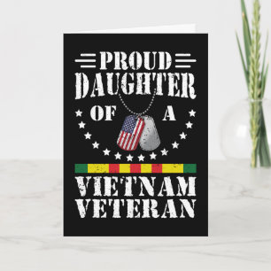 Tarjeta Festiva Hija Orgullosa De Un Veterano De Vietnam Regalo Pa