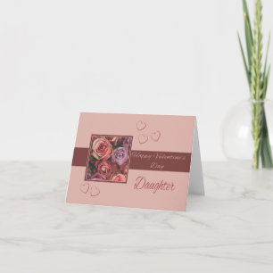 Tarjeta Festiva Hija: Rosas del Día de San Valentín