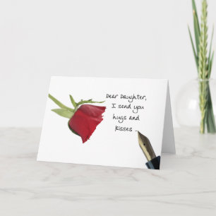 Tarjeta Festiva Hija: Rosas del Día de San Valentín