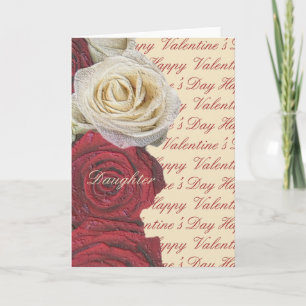 Tarjeta Festiva Hija: Rosas del Día de San Valentín