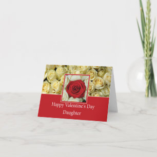 Tarjeta Festiva Hija: Rosas del Día de San Valentín