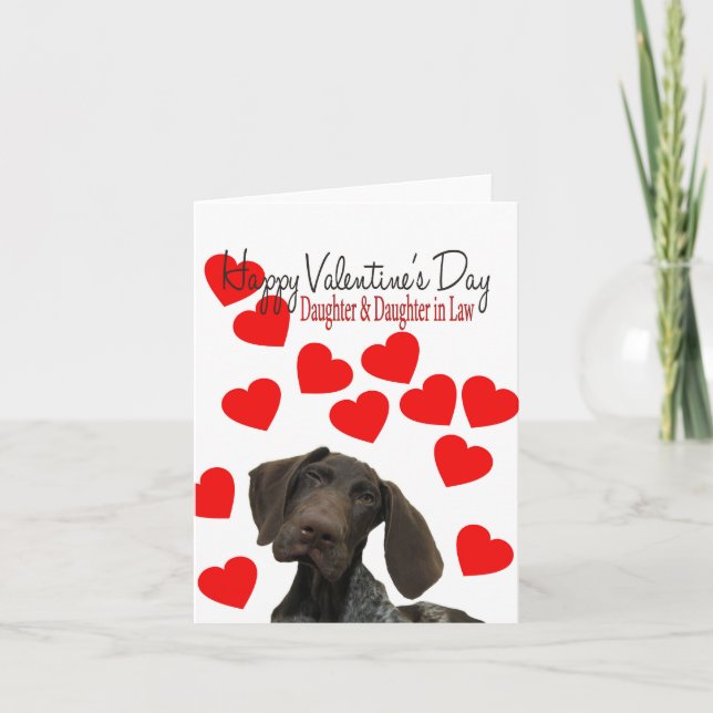 Tarjeta Festiva Hija y esposa Glossy Grizzly Valentine (Anverso)