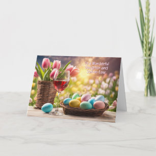 Tarjeta Festiva Hija y yerno Feliz Pascua de Resurrección