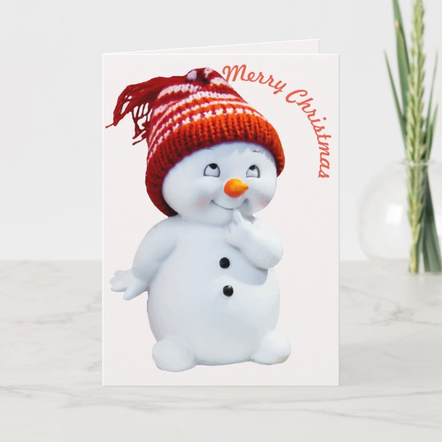 Tarjeta Festiva Hijo del muñeco de nieve (Anverso)