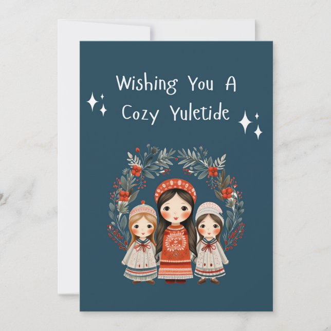 Tarjeta Festiva Hijos y madres Navidades Hijos de Hijos (Anverso)