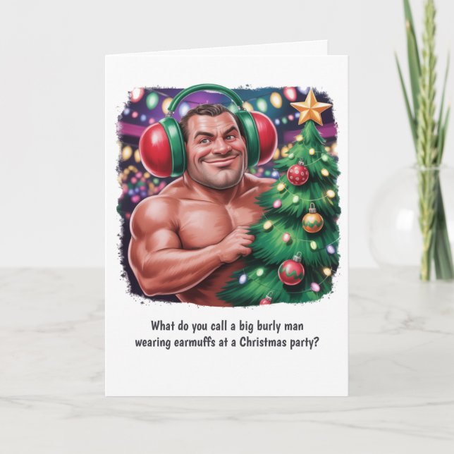 Tarjeta Festiva Hilarious Holiday Greeting Funny Christmas (Anverso)