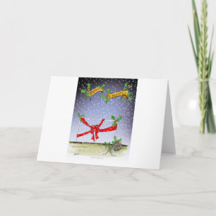 Tarjeta Festiva hinchas de fútbol navidades felices