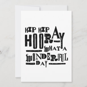 Tarjeta Festiva Hip Hip Hooray
