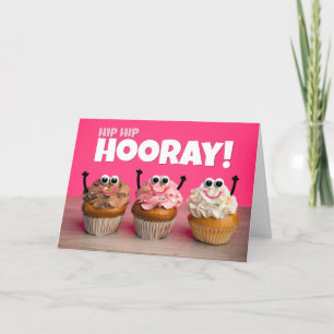 Tarjeta Festiva Hip Hip Hooray Felicitaciones A Cualquiera De Los