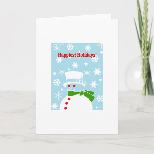 Tarjeta Festiva Hip Navidades Snowman (Anverso)