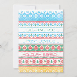 Tarjeta Festiva Hipster Stitch