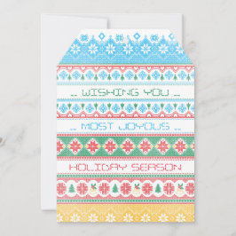 Tarjeta Festiva Hipster Stitch