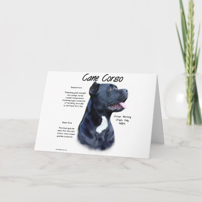Tarjeta Festiva Historia de Cane Corso (Anverso)