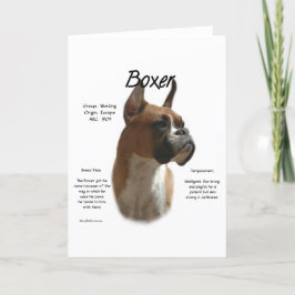 Tarjeta Festiva Historia de Fawn Boxer