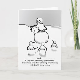 Tarjeta Festiva Historia de los navidades para los hombres de niev