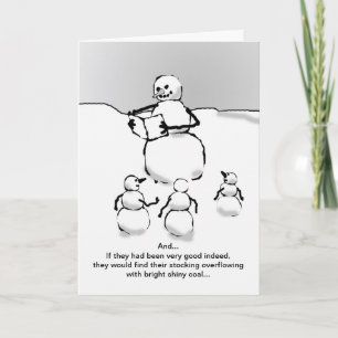 Tarjeta Festiva Historia de los navidades para los hombres de niev