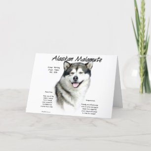 Tarjeta Festiva Historia de Malamute en Alaska, todo sobre Malamut