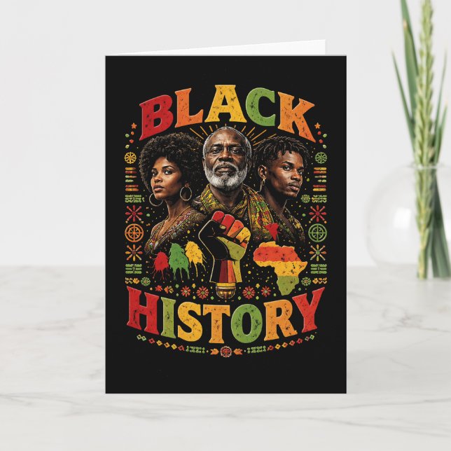 Tarjeta Festiva Historia Negra (Anverso)