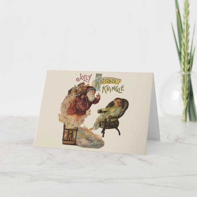 Tarjeta Festiva Historias de Kriss Kringle de Santa Lucía (Anverso)