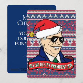 Tarjeta Festiva Ho Cómo es que su presidente Joe Funny Flat Biden