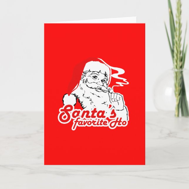 TARJETA FESTIVA HO FAVORITO DE SANTA (Anverso)
