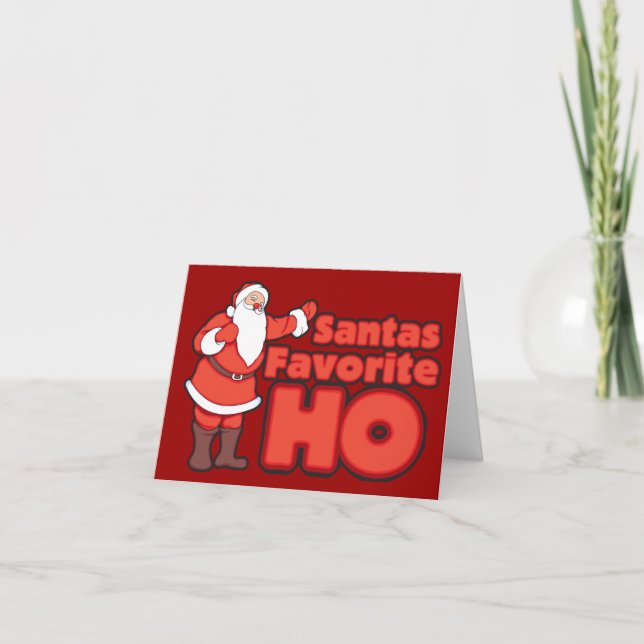 Tarjeta Festiva HO favorito de Santa Claus (Anverso)