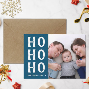 Tarjeta Festiva HO Foto de vacaciones de Navidades modernos