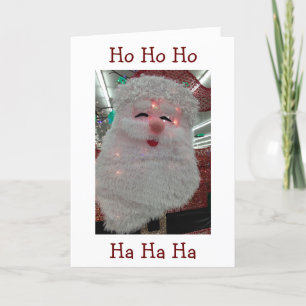 TARJETA FESTIVA HO HO HA HA HAPPPPY HOLIDY DICE SANTA