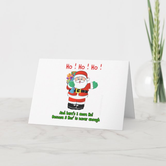 Tarjeta Festiva ¡Ho! ¡Ho! ¡Ho! (Anverso)