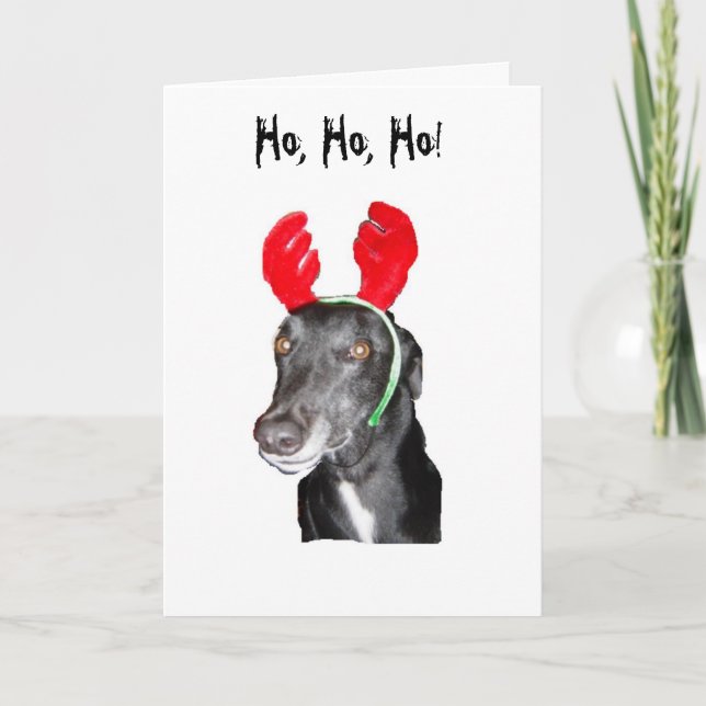 Tarjeta Festiva ¡Ho Ho Ho! Astas (Anverso)