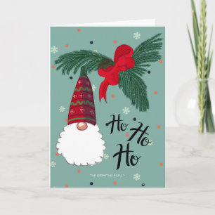 Tarjeta Festiva HO HO HO Feliz Navidad. Personalizable