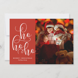 Tarjeta Festiva Ho Ho Ho Ho Holiday Photo