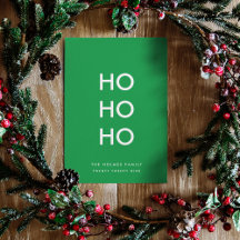 Ho Ho Ho | Navidades Alegran Verde Brillante Simpl