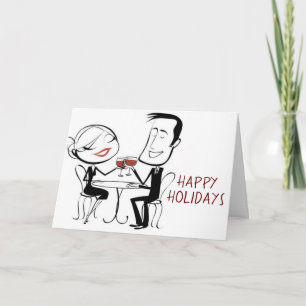 TARJETA FESTIVA **HO HO HO POUR THE MERLOT** NAVIDADES SECULARES