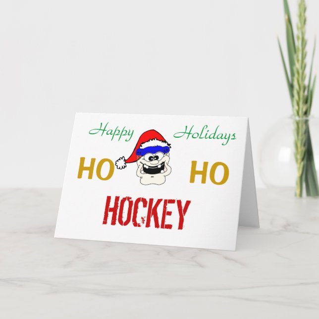 TARJETA FESTIVA HO, HO, HOCKEY (Anverso)